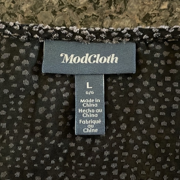 ModCloth New Sheer’s Eve Top In Gray - Picture 6 of 7